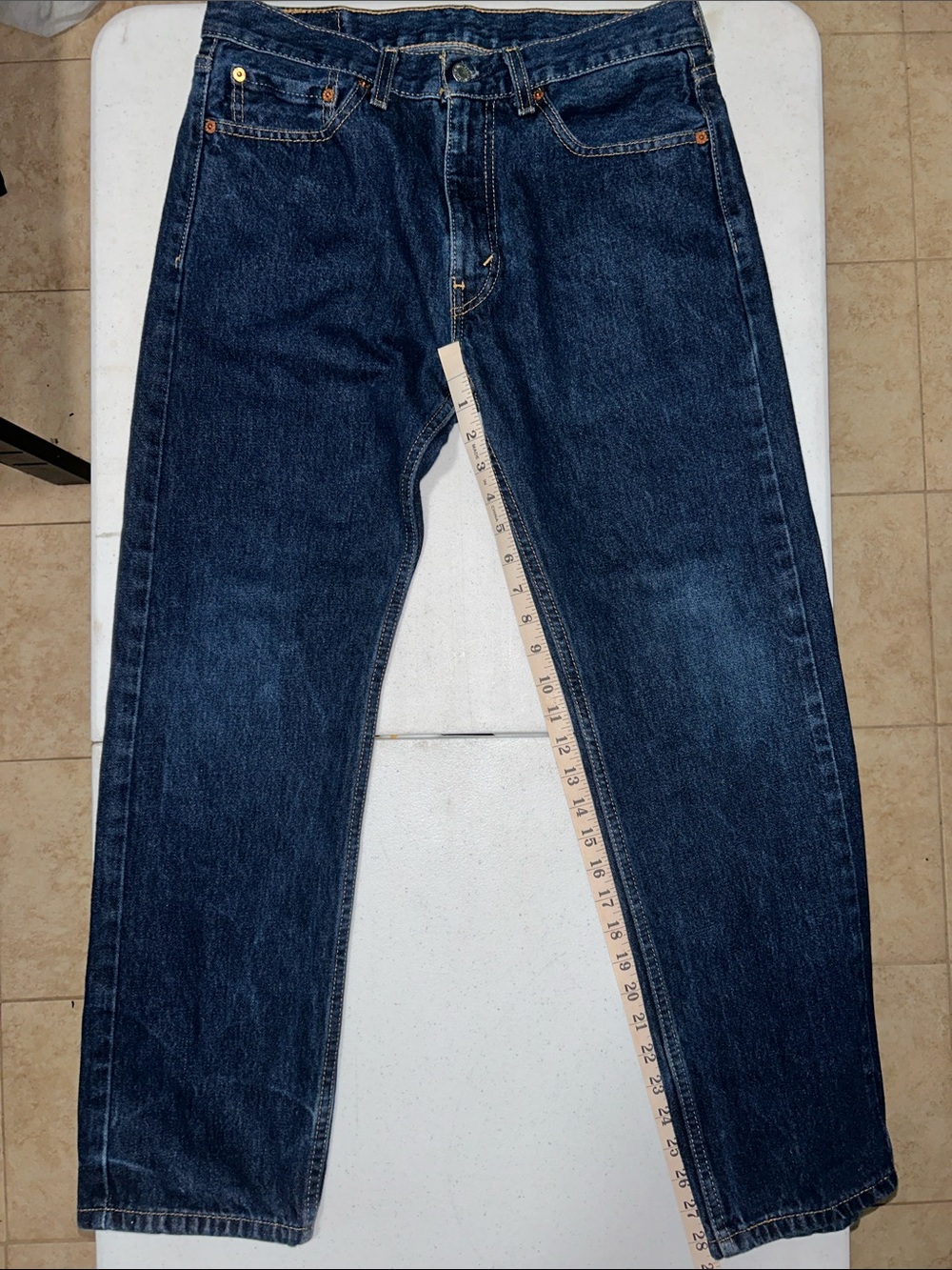 Levi's Denim Dark Blue Straight Leg Men's Jeans